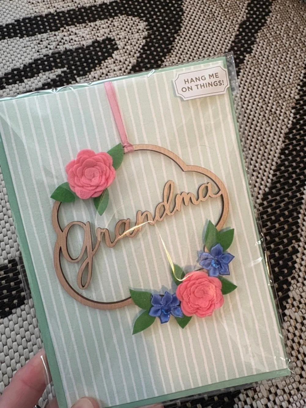 🆕Papyrus “Grandma” Removable Wood Ornament Mother’s Day Greeting Card